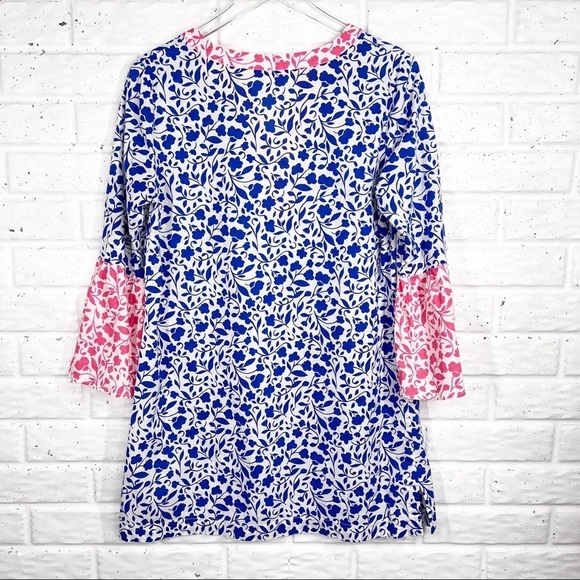 BODEN Floral Jodie Shift Dress/ Swim Cover 100% Cotton lightweight Size 8 - Picture 4 of 7